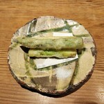 市岡45 - アスパラ天ぷら