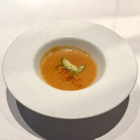 アマルフィイ マリナブルー - フレッシュトマトと夏野菜の冷製スープ