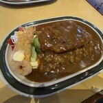 レストラン マルフク - エビフライ、イカリング、ミニサラダ