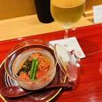 かねと - 本日の煮物と白ワイン