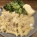 goo ITALIANO - パスタランチセット(フッジローニ チキンのラグーソース)大盛り これにドリンクが付いて@1,400円