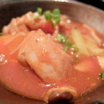 ありったけ - 若鶏ときのこのピリ辛トマト煮