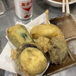 もつ焼きばん - 野菜天ぷら
