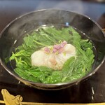 割烹 新多久 - クエ／モロヘイヤ