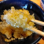 麺家 たけ田 - TKG一口