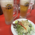 味仙 - 得ランチセット　サラダ　グラスドリンク半額