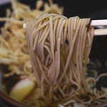 文殊 - 岩海苔そば@税込580円、ごぼう天@税込160円