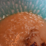 Chinese restaurant KUE - 同じスープで炊いたおじやを入れる