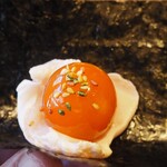 炭火焼き鳥 鶏尽 - 鶏海苔巻 きんかん醬油漬けのせ