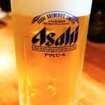 やきとり家 錦海まる - 生ビール