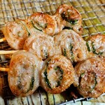 やきとり家 錦海まる - しそのうず巻き（豚肉の大葉巻き）①