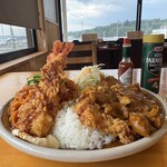 喫茶と土産 南1の4 - 料理写真:よくばりセット極み（ナポリタン、カツカレー、エビフライ）