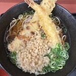 潮屋 - 海老天ちくわそば（上）