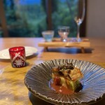 薪の音 - 鮎の塩焼きと夏野菜のテリーヌ