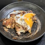 お好み焼き のろ - もちチーズ　＆　目玉焼き