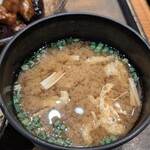 土鍋炊ごはん なかよし - お味噌汁 油揚げにえのき