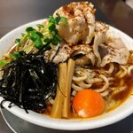 麺屋　たか - メンマ、かいわれ、刻み海苔、生たまごなど