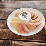 オープンカフェ まるごとやまなし館 - [雨宮さつき]冷し桃～☆