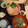 四六時中 - サーモンまぐろたたきおひつごはん　小麺セット