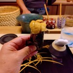 GEJO - はだてのうにと信州牛ミスジ手巻き