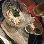 あそび割烹 賢太朗 - シラス素麺 タコモズク