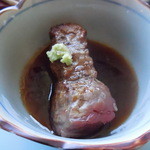 れんが屋 - 美味山海　ヒレ肉タレに付けて