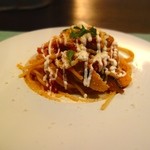 河庄利宮 - ［４回目］季節の利宮コース(7500円)・秋茄子とリコッタチーズのトマトソーススパゲッティ