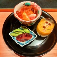 坂ぐち - 前菜 が 取り分けられました