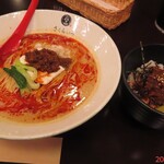 さくらいろ - 担々麺＋肉味噌ご飯　1100円(税込)＋385円(税込)