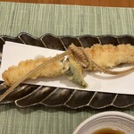 日本料理 弁慶 - 合肴　穴子天麩羅
