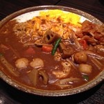 カレーハウス CoCo壱番屋 - H.25.10.8.夜 蒸し鶏と根菜の和風カレー+スクランブルエッグ400g3辛 1,119円