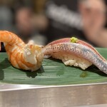 すし専門ストア かど平 - 絶倫エビ。あーなるほど！だから絶倫ね！笑笑おいしかったねぇ。