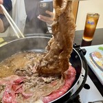 松茸屋 魚松 信楽店 - デローンと、でっかい近江牛！
                                (砂糖と醤油で、肉だけを味わう(*´ч`*))