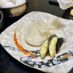 松茸屋 魚松 - サービスの漬け物