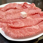 松茸屋 魚松 信楽店 - 最初に持って来てくれる「近江牛」ヽ(*＾ω＾*)ﾉ