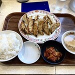 餃子の王将 赤羽駅南口店 - 餃子定食¥1100ニンニク激増し¥44ライス大盛¥55