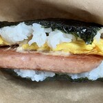 おきまろ - スパムたまごおにぎり 明太子マヨネーズ@450円