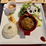 日光茶寮 - 前日光和牛 と とちぎゆめポーク のハンバーグ  ¥1,500