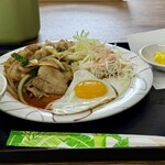 最強食堂  - 豚肉しょうが焼き定食 850円
250812 15:54