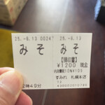 すみれ - 食券。