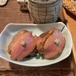 そば切り 鴨嘴 - 鴨ロースの手まり寿司