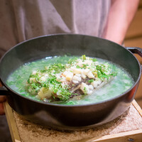 魚菜料理 縄屋 - カマスと真竹と筍のお粥
