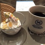 オールデイブッフェ コンパス - ソフトクリームとコーヒー。たまには、ね