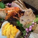 たらく うめ銀 - 車海老がプリップリww!!  今治産のウニも最高〜
      