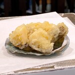 多から - アワビ天ぷら　肝醤油で
