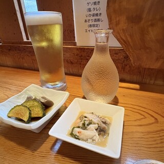 居酒屋 南国 - 料理写真:金陵・ビールとお通し