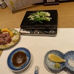 季節料理 朝菜 - あか牛石焼き