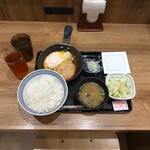 吉野家 - ハムエッグ納豆定食、ドリンクバー