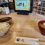 いだ天 - ごはん+味噌汁セット～☆