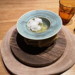 arkua - キウイとメロンのソースにライチのシャーベット